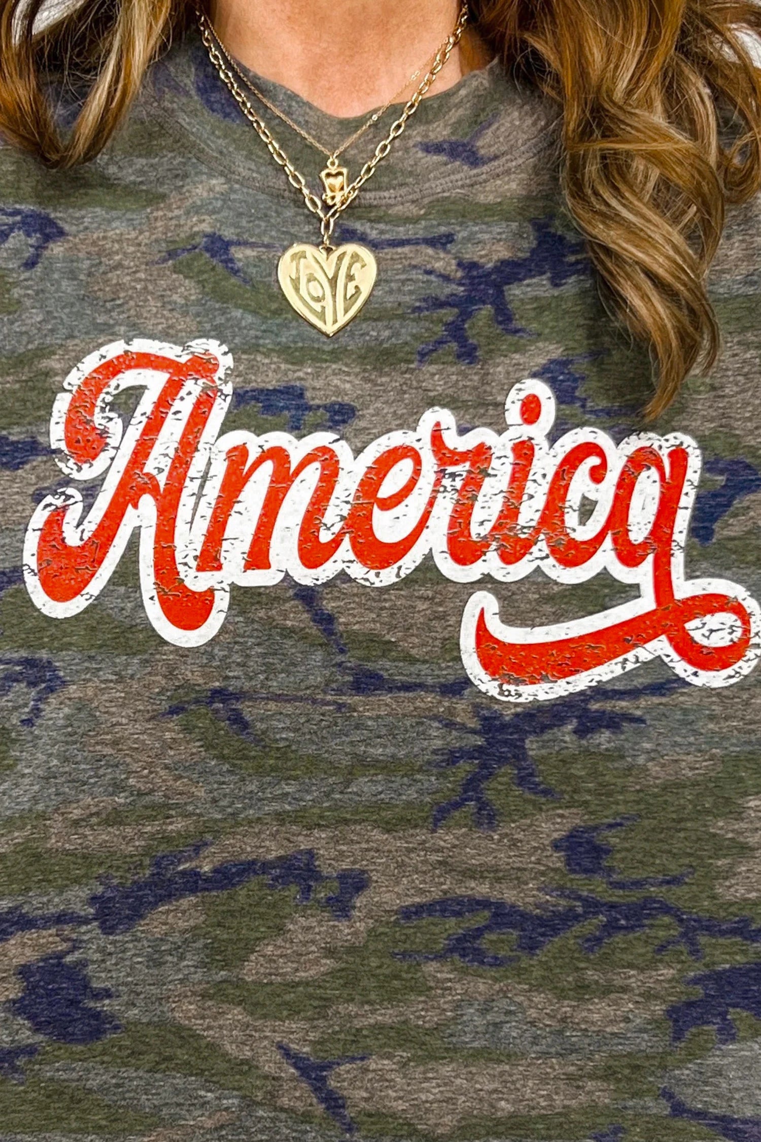 AMERICA camo tee