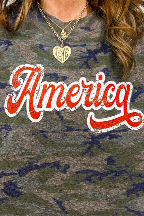 AMERICA camo tee