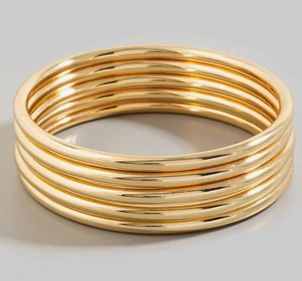 5 pc metallic bangles