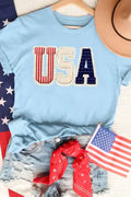 Blue USA T Shirt
