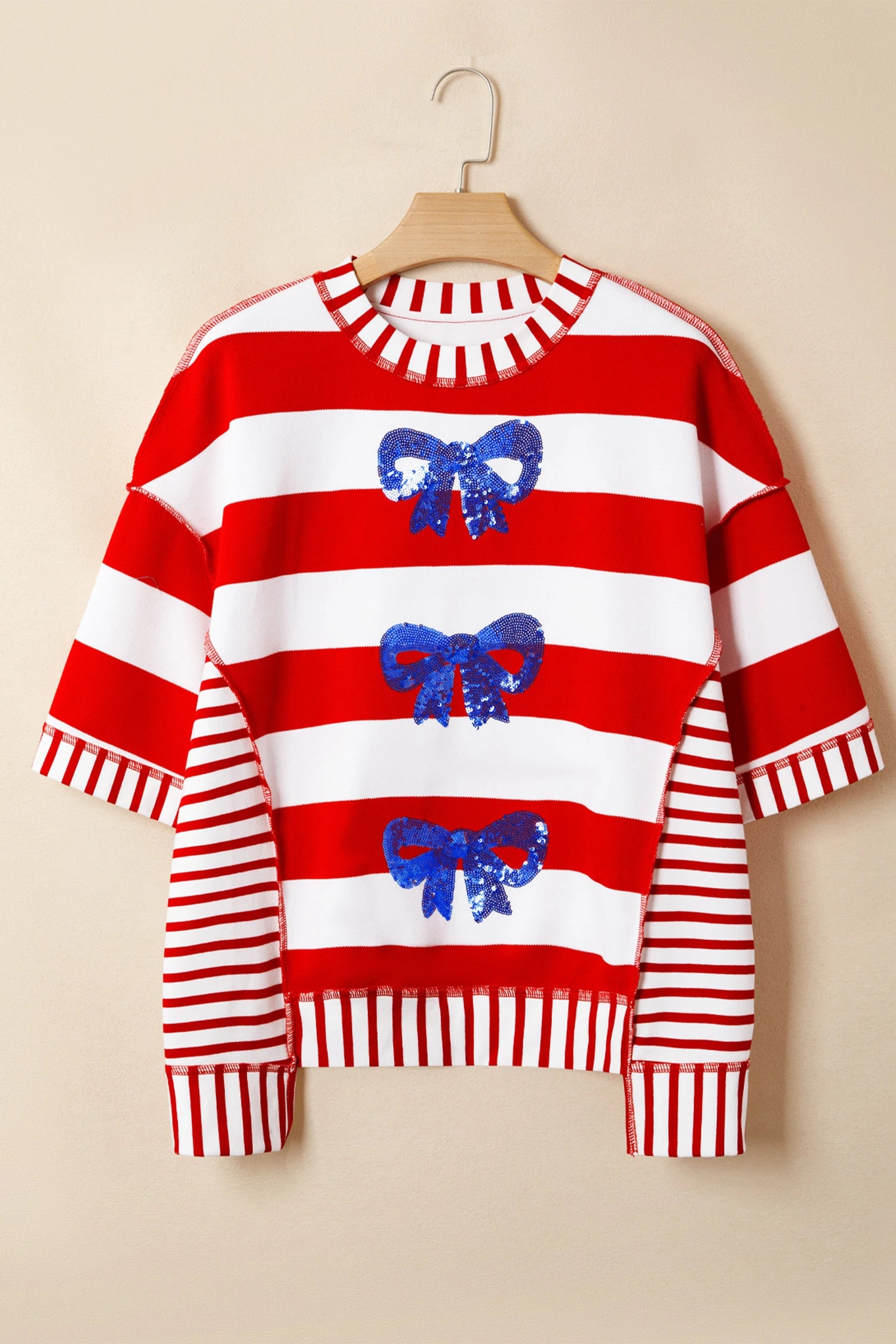 Red, White Strip Top